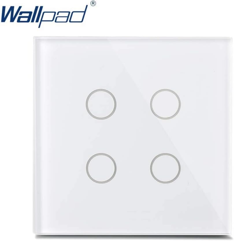 |Switches|Gang 2 Way New Arrival Wallpad Luxury Crystal Glass Wall Switch Touch Switch UK Switch AC 110-250V White/Black|by ATUKI|
