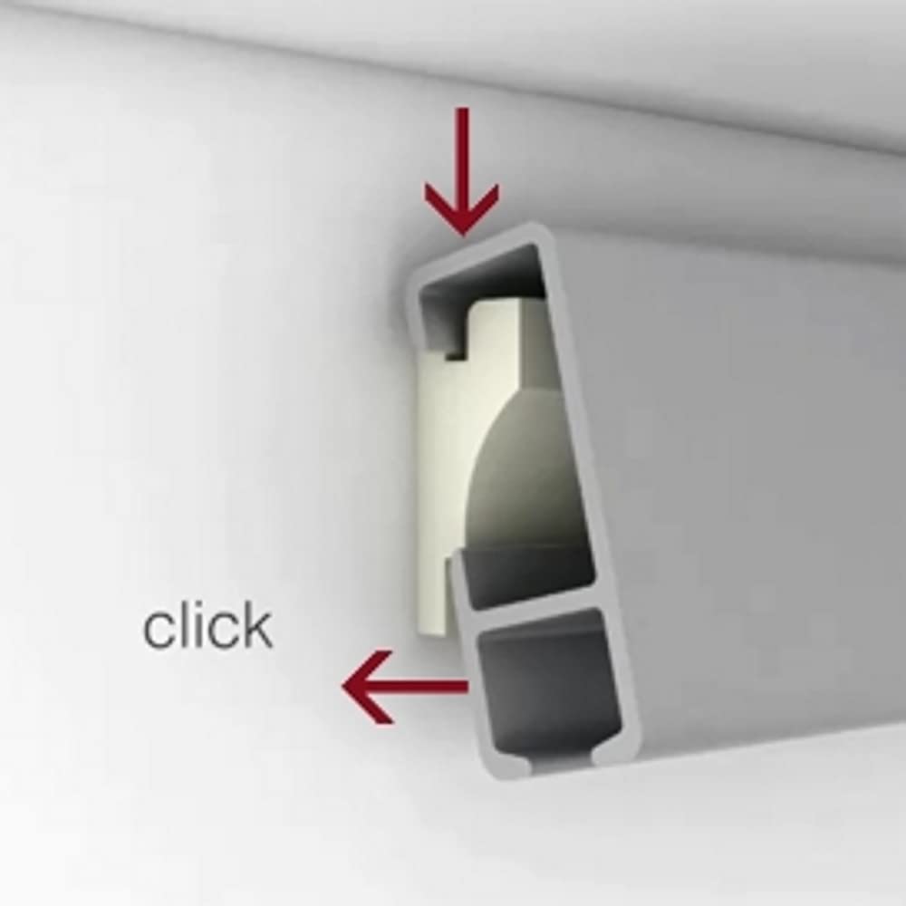 Sistema Riel para colgar cuadros - Guía de Aluminio Plata Mate 30 Metros | Sistema para Colgar Cuadros Ajustable | 40 Colgadores RM Nylon | Incluye Tornillos y Tacos