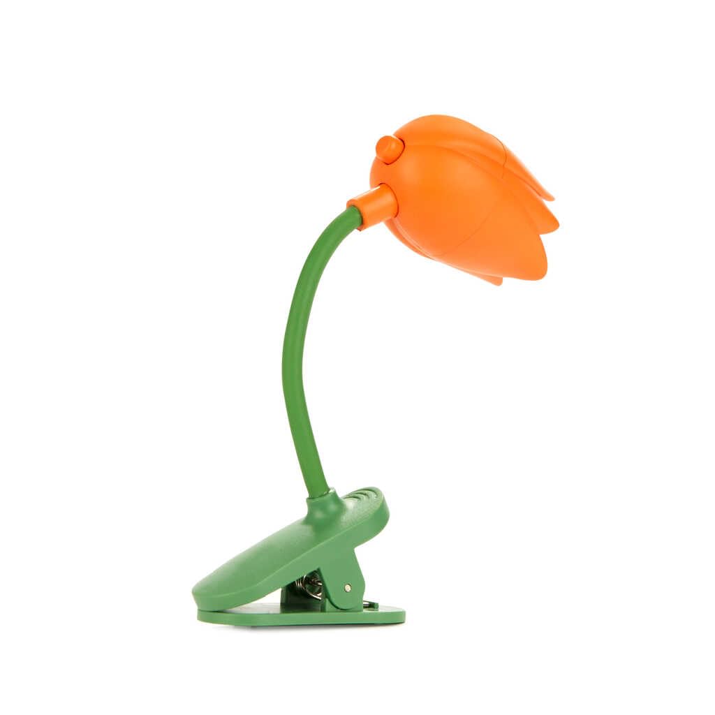 Balvi Lampada Flessibile con Clip a Forma di Tulipano Arancia per Lettura