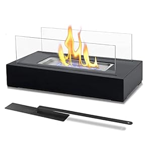 INMOZATA Tabletop Fireplace Portable Bio Ethanol Table Top Fire for Outdoor and Indoor, 60 Min Burn Time, Ideal for…