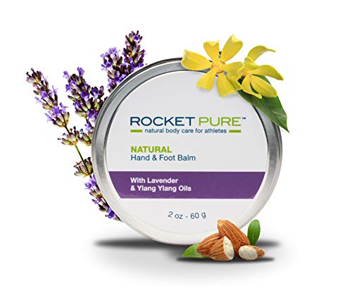 Natural Hand and Foot Balm for Athletes with Lavender and Ylang Ylang. for Dry Cracked, Damaged Heels from Running, Hiking. Moisturize Dry, Chapped Hands from Climbing, Lifting and Other Sports.