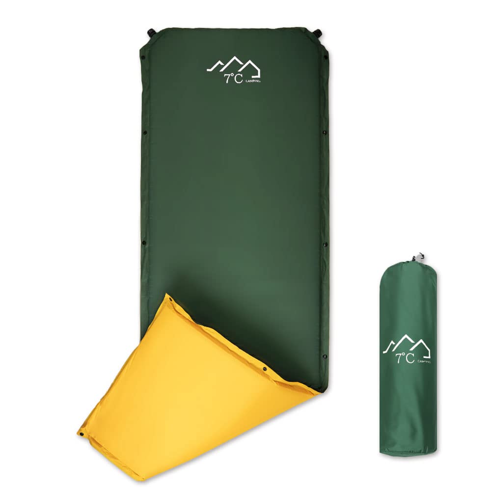 Amazon.co.jp: 7℃ CAMPING キャンプマットエアーマット 厚手約5cm 自動