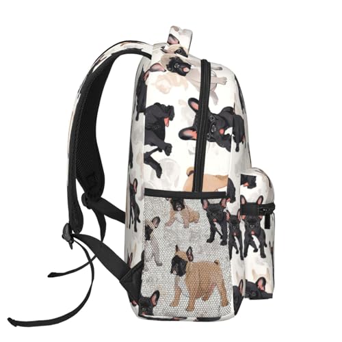 MIEPOS Playful French Bulldog Backpack