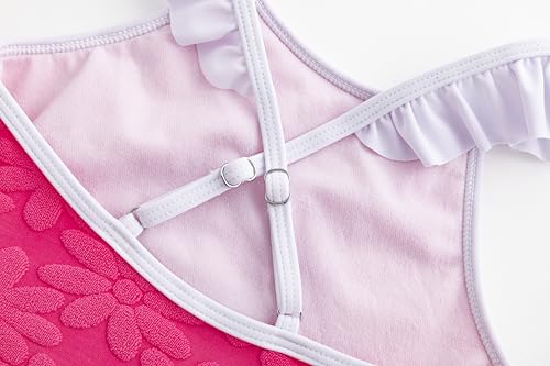 LIZENS Girls One Piece Swimwear Beach Bathing Suit Ruffle Swimwsuit Girls Size 2-124