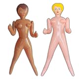 merrimix Inflatable Doll Duo Ginger and Destiny Female for Parties, Pranks, Halloween, Birthdays, Ga