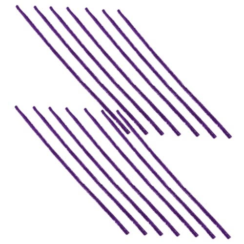 Kisangel Chenille Stems Pipe Cleaner Bulk 100pcs Twisted Sticks Material Craft Cleaners Soft Fuzzy Chenille for Boys and Girls