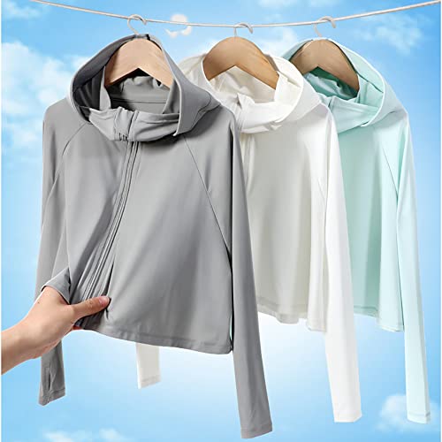 ABALACOCO Kids Girls Unisex UPF 50+ Sun Protection Hoodie Women Jacket Lightweight Sun Shirt Hiking Outdoor Coat 3T-Adult2