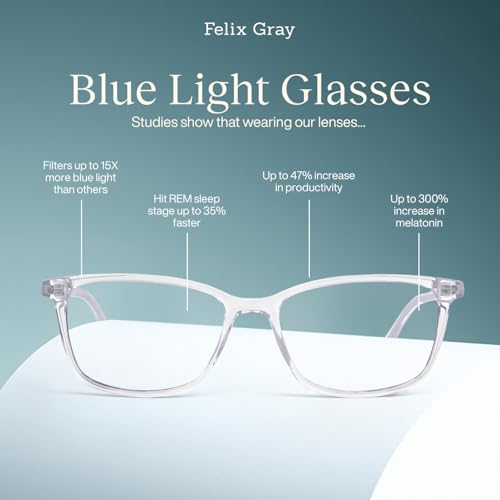 Image of Felix Gray Faraday Blue Light Glasses for Women, Blue light glasses Men - Sleep & Wellness Support, Eye Strain Relief
