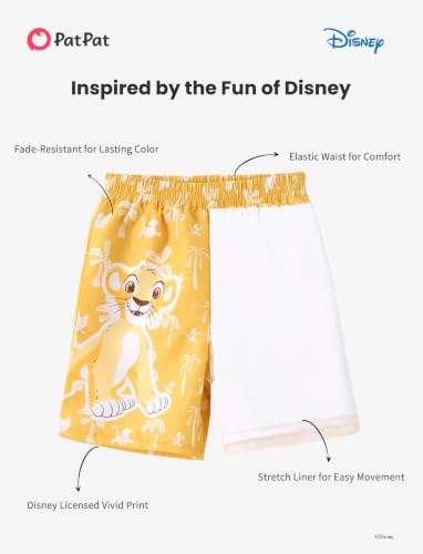 Image of Disney Stitch Spiderman Star Wars Cars Toy Story Mickey Boy Swim Trunks UPF50+Swim Shorts Compression Liner & Quick-Dry 6M-9Y