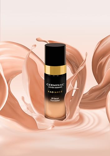 GERMINAL ACCIÓN INMEDIATA RADIANCE LIFT SERUM FOUNDATION - Base de maquillaje con doble efecto flash Germinal | Color Medium Dark | Acabado Luminoso y Natural | Larga Duración
