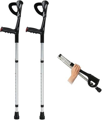 Stampella Pieghevole Regolabile in Altezza, stampelle ergonomiche per l'avambraccio, stampelle Pieghevoli per Adulti, stampelle per Camminare, ausilio per la Mobilità Personale