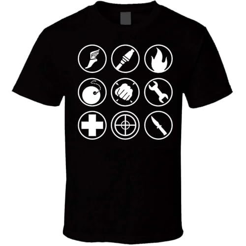 Team Fortress 2 TF2 t-Shirt Video Game Shirts Tshirt Tee Black Team Fortress Shirt