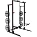 GRIND Fitness Chaos 4000 Power Rack, 6 Weight Plate Holders, Barbell Holder, 1500 lbs Weight Limit, Spotter Arms, Textured Multi-Grip Pull Up Bar, Heavy Duty J-Cups