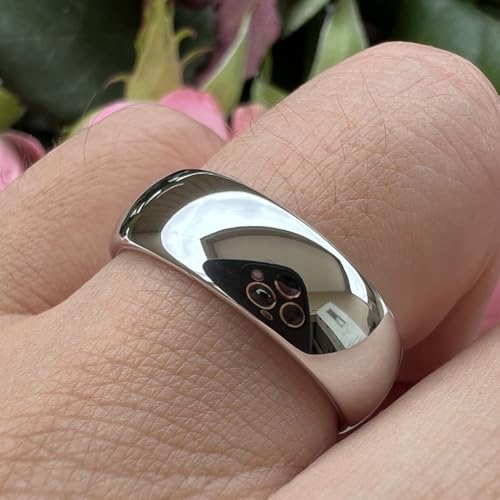 Image of TUTISS 2mm 3mm 4mm 5mm 6mm 7mm 8mm 10mm White Tungsten Rings for Men Women Engagement Wedding Bands Domed Polished Shiny Comfort Fit