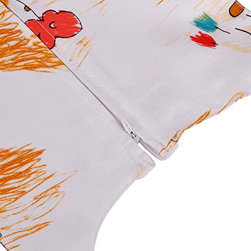 Image of Wish Karo Baby Girls Cotton Frock Causal Dress for Girls-Orange Dress - (ctn306)
