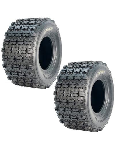 Garvee Set of 2 18X9.5-8 Golf Cart ATV UTV Tires, 18X9.5x8 Tubeless All-Terrain Sport Tires 4PR, for Lawn & Garden Utility Vehicles, Rear Wheel Fit