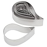 Ateco 5267 Plain Edge Comma Cutters in Graduated Sizes, Stainless Steel, 7 Pc Set