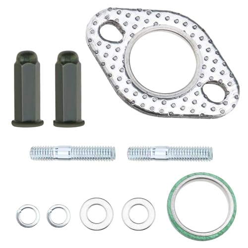 1 Set Exhaust Bolt and Gasket Kit for GY6 50cc 70cc 90cc 110cc 125cc 150cc Engines Washer Muffler Gasket Compatible with GMB139 Engine Fits Scooters Go Karts Moped Quad Bikes