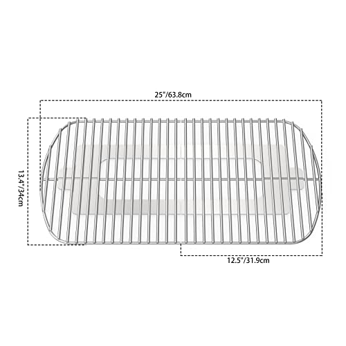 Onlyfire Cooking Grate For Weber Traveler Portable Gas Grill, Stainless Steel Grill Grate Cooking Griddle Replacement Parts For Weber 9010001 Traveler Portable Gas Grill, 2 Pcs #TOP1