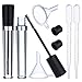 Tubi per Ciglia, Set di 8ml Tubo Bottiglia Vuoto della Mascara con Bastone Ciglia Crema di Ciglia Contenitore Bottiglia, Inserti in Gomma,Imbuti per Olio di Ricino,Set di Tubi per Pennelli per Mascara