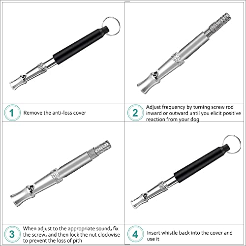 Dog Whistle, 2 Pack Professional Ultrasonic Dog Whistle To Stop Barking, Recall Training, Adjustable Ultrasonic Silent Dog Whistle Training To Stop Barking Control Devices For Dog,With Black Lanyard #TOP4