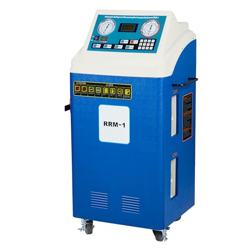 MOTORHOT Automotive AC Refrigerant Recovery Machine, HVAC Fully Automatic Recovery and Recharge of R134a and R1234YF, AC-Dual Fully Automatic Machine