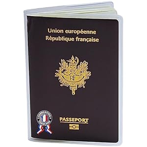 Porta Pasaporte Transparente | Estuche de Protección Práctico para Pasaportes | Funda para Pasaporte de Viaje – Ideal para Hombres y Mujeres Viajeros fabricacion Francesa x1