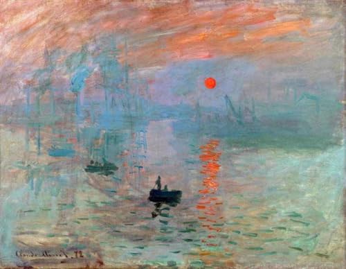 Quebra-cabeça Impressão, Nascer do Sol, Monet 1000 Peças Adulto com pôster Adulto Infantil Jogo Educ