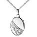 Produktbild Medaillon oval mit Herzen Verzierung 925 Silber Muttertag Valentinstag Liebe Schmuck Amulett von Haus der Herzen® + Kette mit Schmuck-Etui