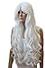 Produktbild PRETTYSHOP 80cm Perücke Voluminös Langhaar Cosplay Theater Show Weiß CP12a