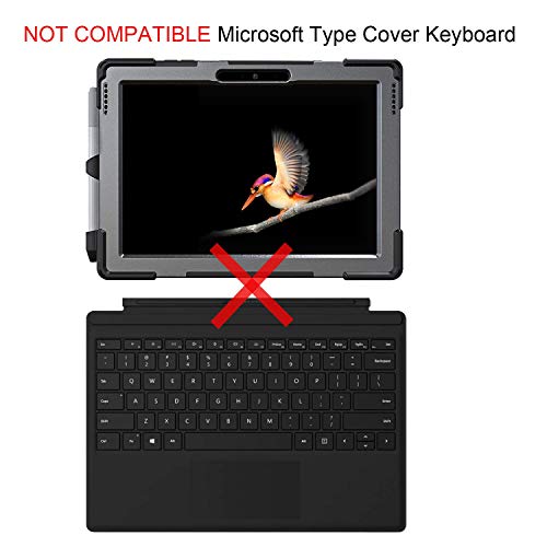 CWNOTBHY Case for Microsoft Surface Go 10 Inch 2018 Release, Heavy Duty Protective Case with Hand Strap, Not Compatible with Surface Go 2 10.5 Inch 2020, Black