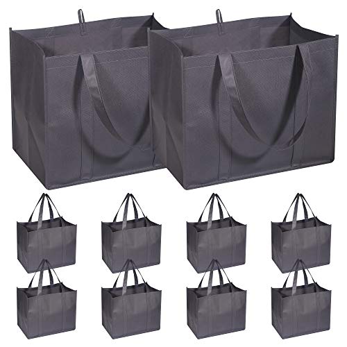 DIOMMELL 10 Pack Heavy Duty Reusable Grocery Bags