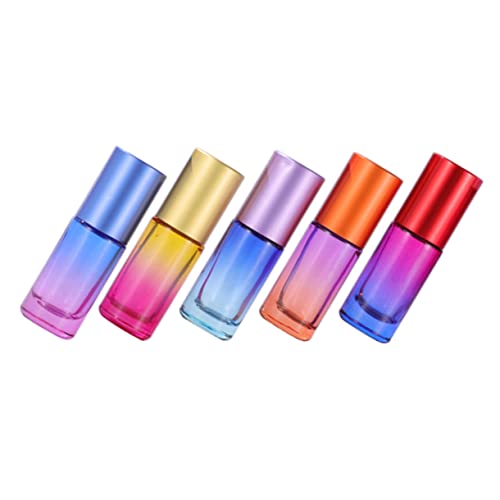 POPETPOP 5 Piezas De Botella De Rodillo De Embotellado De Aceite Esencial Botellas Rodantes Viales Rodillo De Mantequilla Contenedores De Bálsamo Labial Rodillo De Aceite Esencial