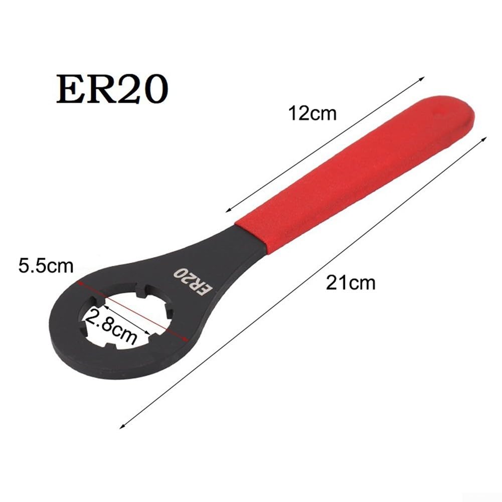 Yhenlovtt Chiave CNC ER-O, ER16, ER20, ER25, ER32, ER40, Acciaio, Rosso Nero