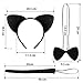 Conjunto de Orejas de Diadema Set de Disfraz Animal de Orejas Cola...