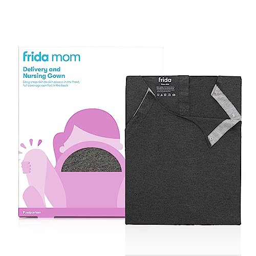 Image of Frida Mom Delivery and Nursing Gown | Easy-Snap, Tagless, Skin-to-Skin Access and Full Coverage in The Back