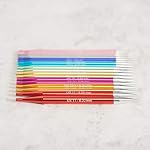 Knit Picks Options Aluminum Interchangeable Circular Knitting Needle Set (Prism) | 9 sizes of 4.75 inch long knitting needles with color-coordinated sizes, includes cables, end caps, and connectors.