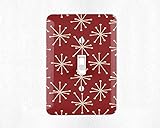 Cranberry Mid Century Switch Plate Mid Century Modern Light Switch Cover Wall Plate MCM Decor Atomic...