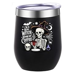Gothic Witch Wine Tumblers-Black