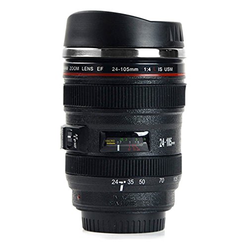 Spiegelreflexkamera-Becher Reise-Kaffeetasse Tee-Wasser-Becher-Edelstahl-Tumbler