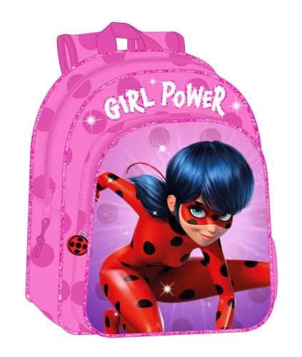 Safta, Mochila Infantil Adapt.Carro Ladybug 26X34X11Cm Unisex niños, Multicolor, Estándar