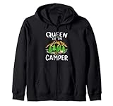 prodotto regalo da campeggio da donna regina del camper felpa con cappuccio