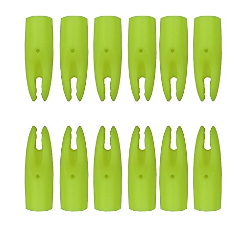 UP100 50 PCS Black/Yellow Archery Arrow Nock for Shaft Outer Diameter 6.9mm