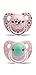 Suavinex - Packung mit 2 Schnullern + 18 Monate. Anatomischer Sauger aus 0 % Bisphenol, Farbe Rosa Design Panda