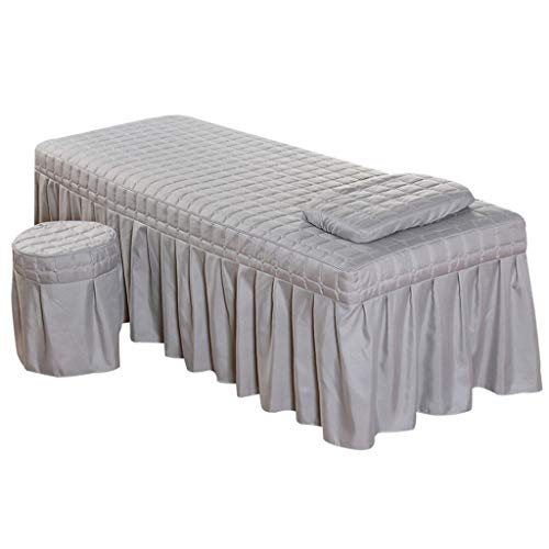 Preisvergleich Produktbild FLAMEER Massagenliegenbezug Set für Therapieliegen Behandlungsliege, Farbwahl - Grau-L