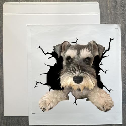 Image of Vinyl Dog Stickers - Car Decals for Women, Dog Lover Gift (Schnauzer Stickers)