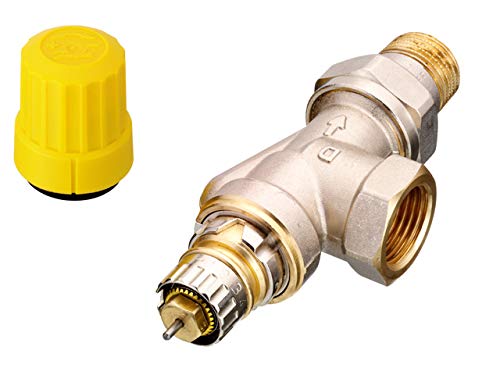 Danfoss Ventilgehäuse RA-UN 15 R 1/2, UK (Axial), matt vernickelt 013G3043