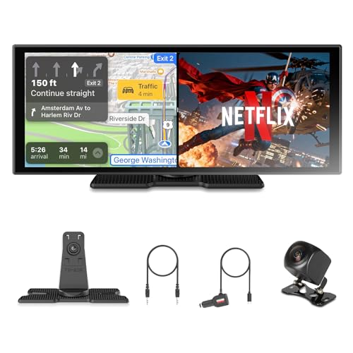 OTTOCAST 11.4' Carplay Screen for car with Netflix YouTube and Backup Camera for iPhone(iOS 8+), Android Auto(Android 10+), Built-in Apps, Navigation, Android 13 OS