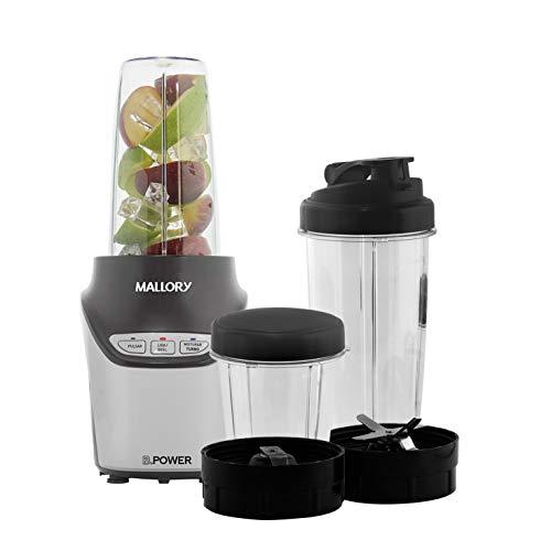 Super Liquidificador e Processador Blender Mallory Inox/preto 110V