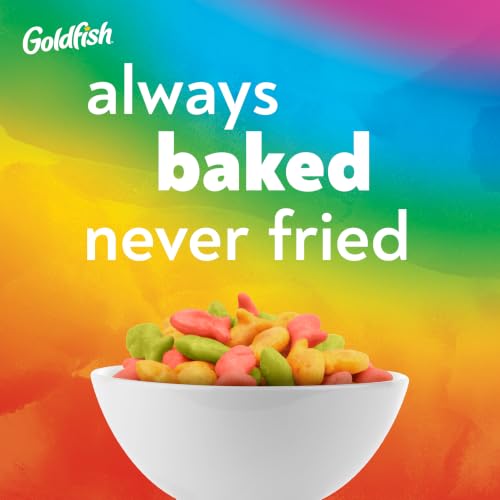 Image of Goldfish Colors Cheddar Cheese Crackers, Baked Snack Crackers, 6.6 oz Bag (Pack of 6)